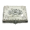 Серебряная коробка ювелирных изделий, коробка подарка серебряных ювелирных изделий прямоугольника
